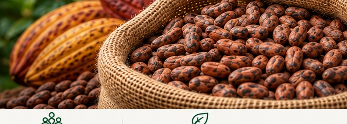 Cocoa pods and beans