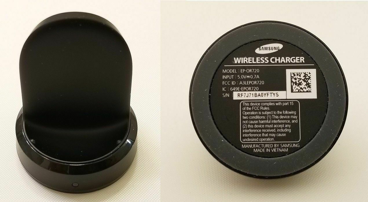 Original OEM Samsung EP-OR720 Wireless Smartwatch Charger Black for Gear S2