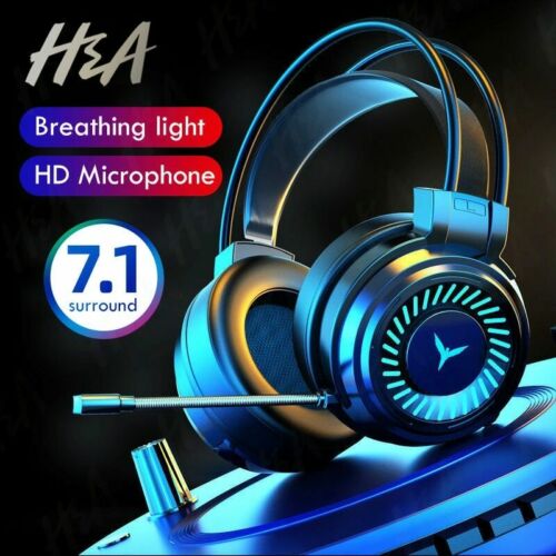 Gamer Headphones Gaming Headset Surround Stereo Mic LED Earphone For PC PS4 Xbox