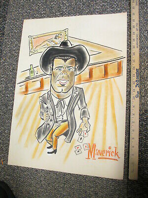 MAVERICK James Garner 1950s TV show western original art region TV Guide cover?