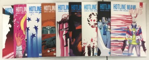 9x HOTLINE MIAMI WILDLIFE 1 2 3 4 5 6 7 8 BEHEMOTH Video Game COMIC Complete SET