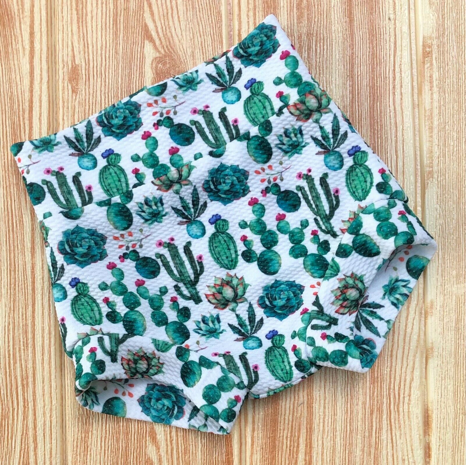 Cactus High Waisted Baby Bummie/Bummies/Shorts/Shorties/Bloomers/Diaper Cover